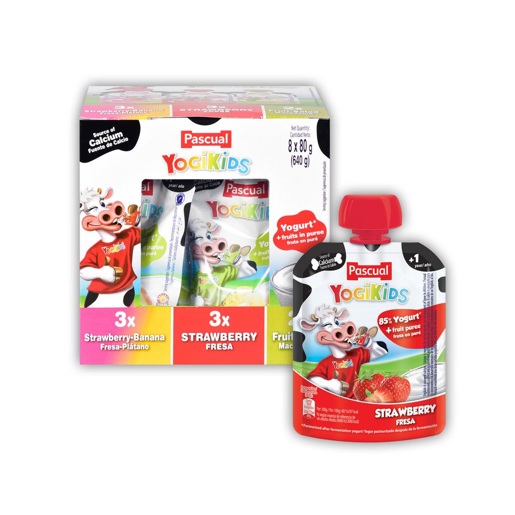 Pascual Assorted Flavor Yogurt Bag 8 Units / 80 G
