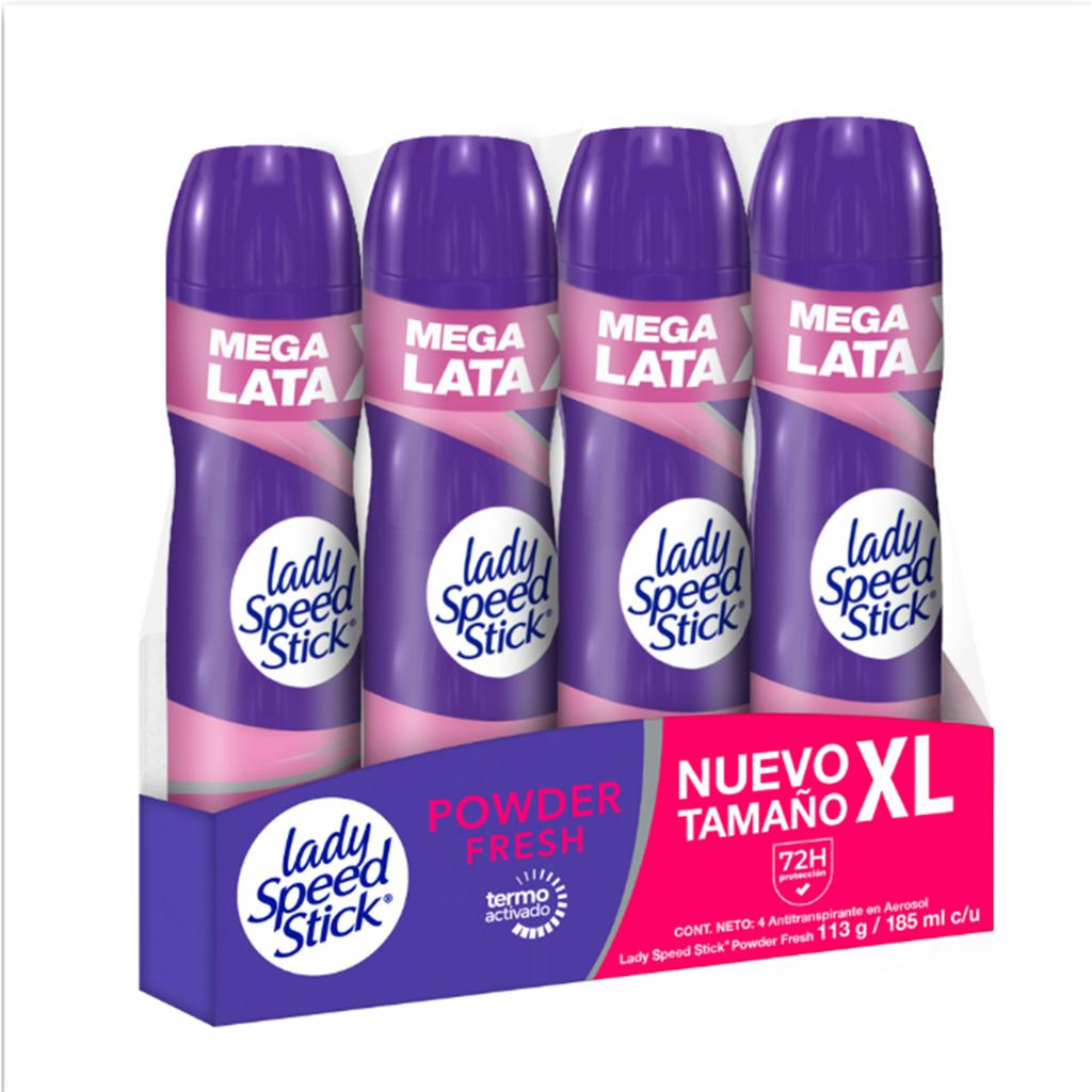 Lady Speed Stick Power Fresh Desodorante para Mujer 4 Unidades / 185 mL