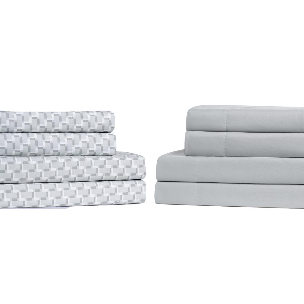 Adare Home 2 Sets of Polyester Twin Single Bed Sheets 8 Units