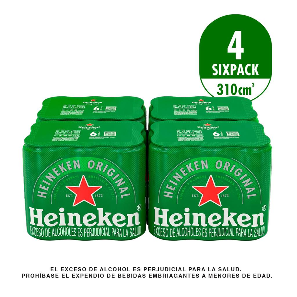 Heineken Cerveza en Lata 24 Unidades / 310 mL