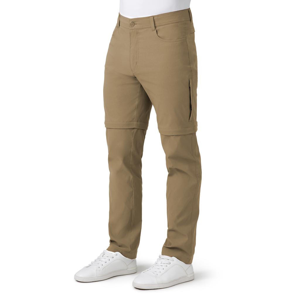 Free Country Pantalón Convertible Color Caqui para Hombre