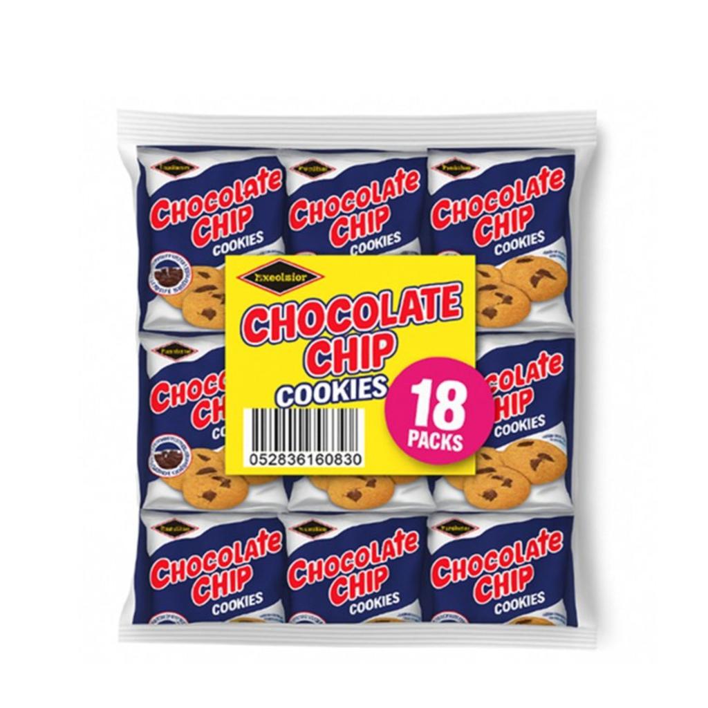 Excelsior Chocolate Chip Cookies 18 Units / 50 g / 1.8 oz