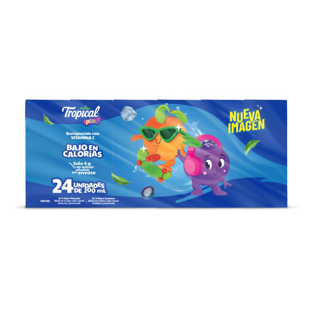 Tropical 　英語版 Tropical Play Peach and Cranberry Iced Tea 24 Units / 200 mL Tea