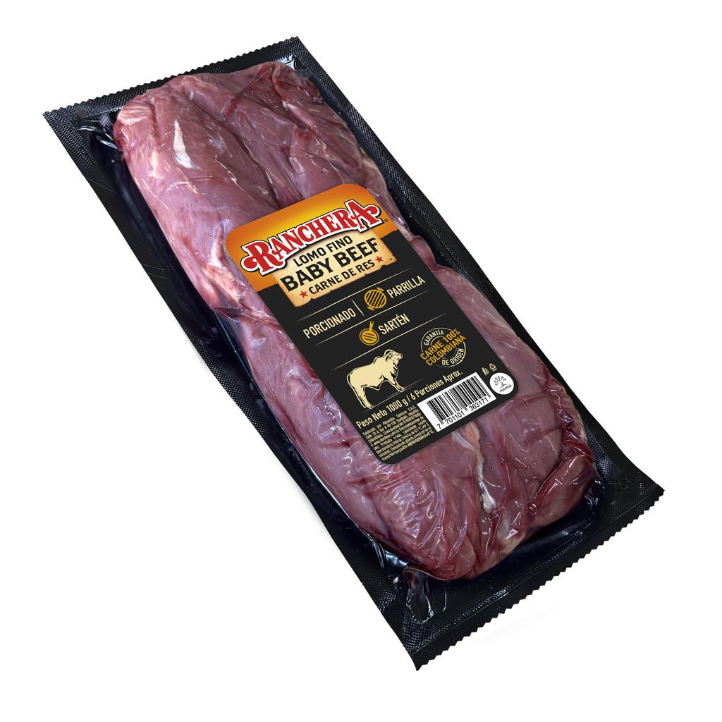 Ranchera Lomo Fino / Baby Beef Empacado al Vacío 1 kg / 2.2 lb