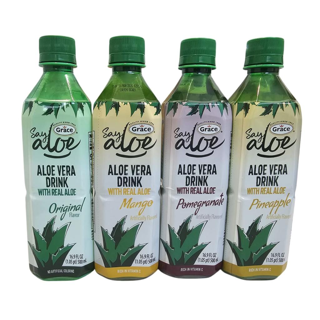 Grace Aloe Vera Drink Assorted Flavors 4 Units / 500 mL / 16.9 oz Juices |  PriceSmart | Dominican Republic
