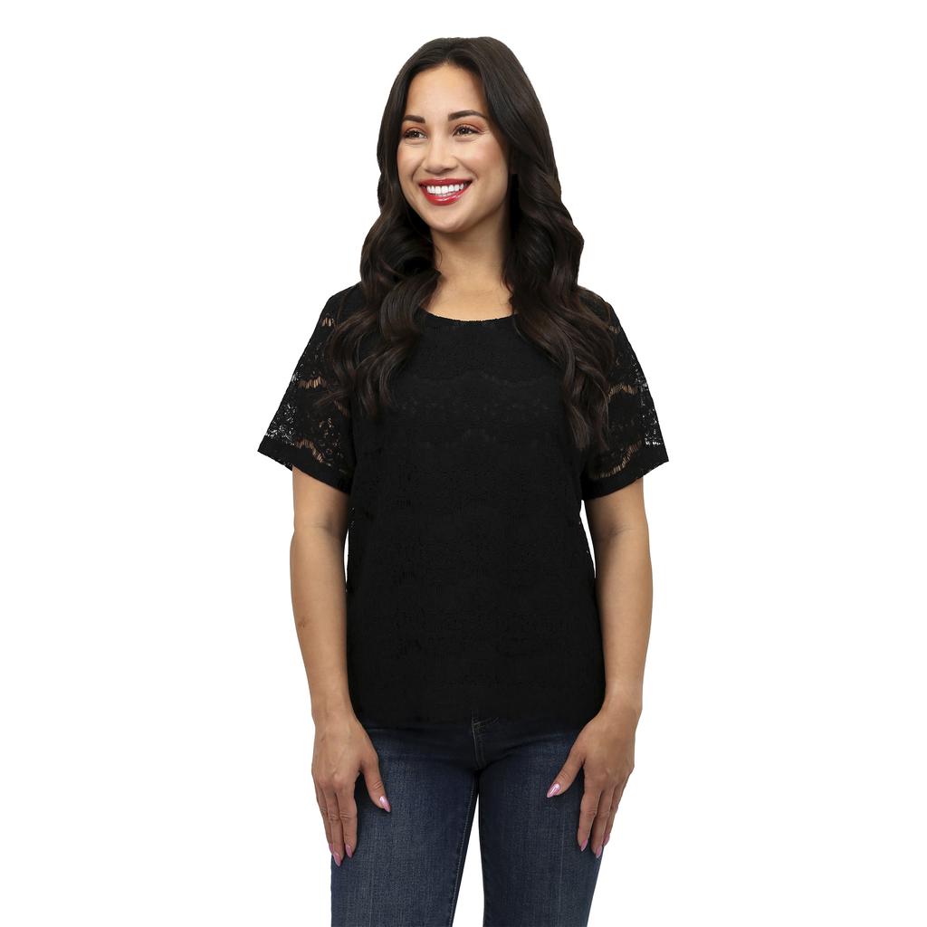 Leo & Nicole Blusa Cuello Redondo para Mujer