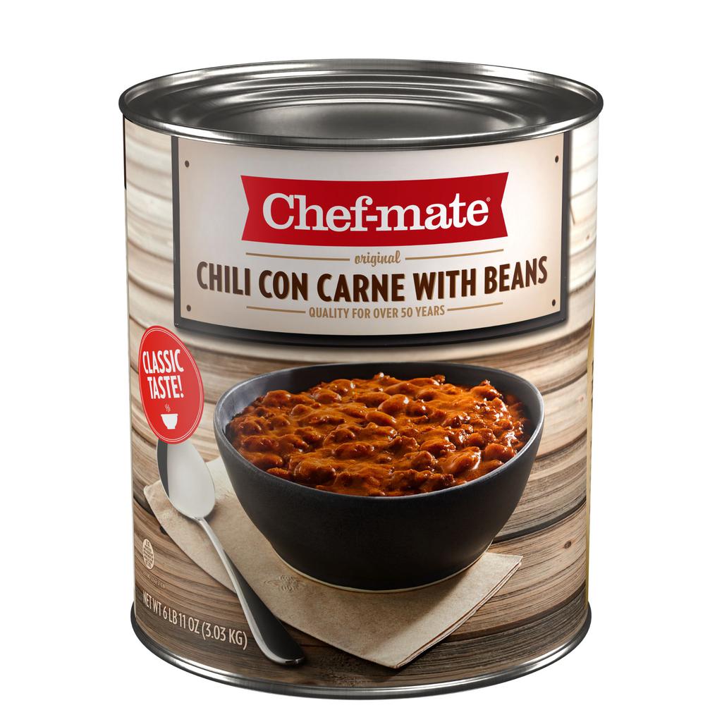 Chef-Mate Chili Con Carne Seasoned with Red Beans Canned 3 kg / 6.6 lb