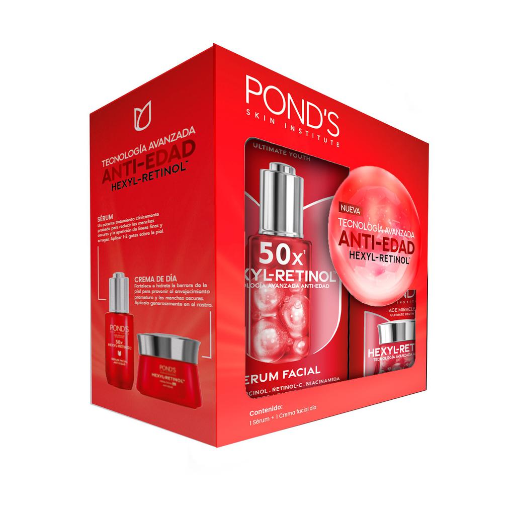 Pond's Anti-Edad Serum 30 mL + 1 Crema Facil de Día 50 g