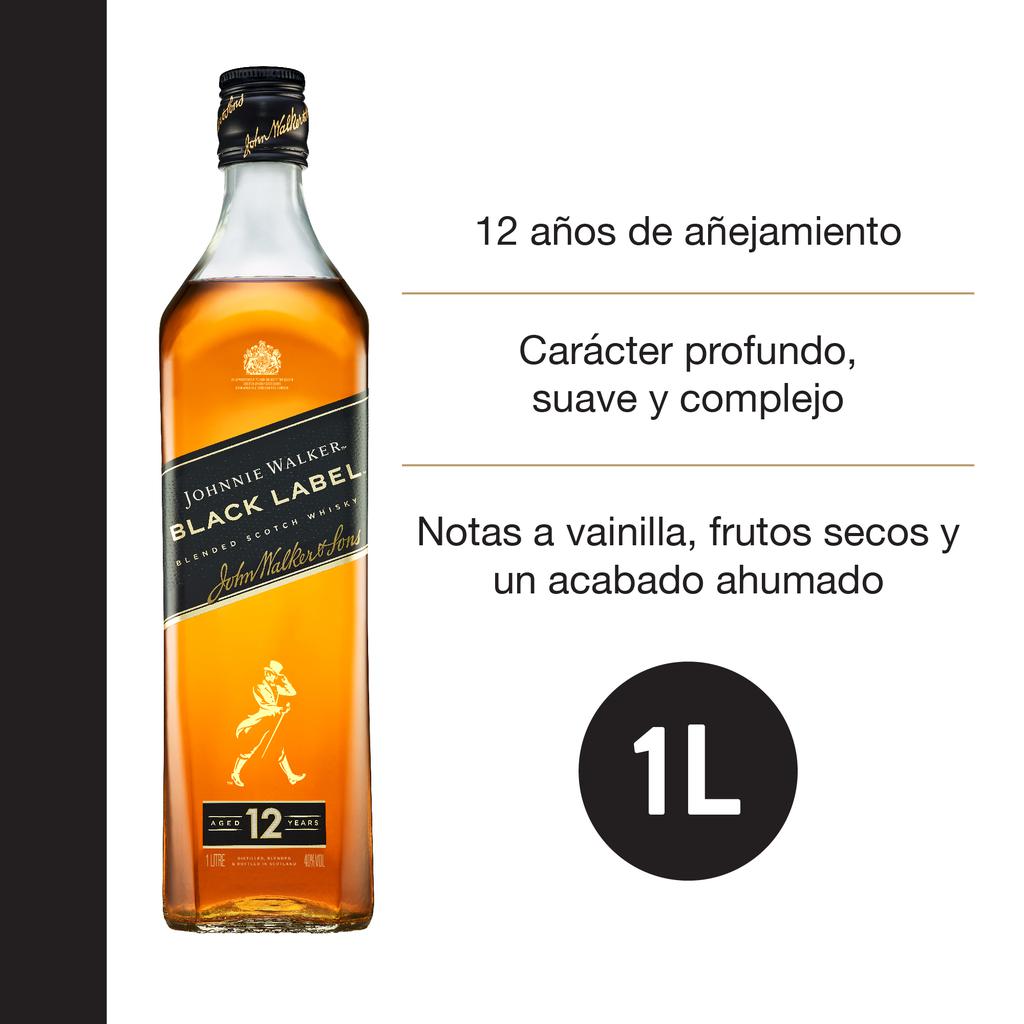 Johnnie Walker Etiqueta Negra 12 Años Botella de Whisky Escocés 1