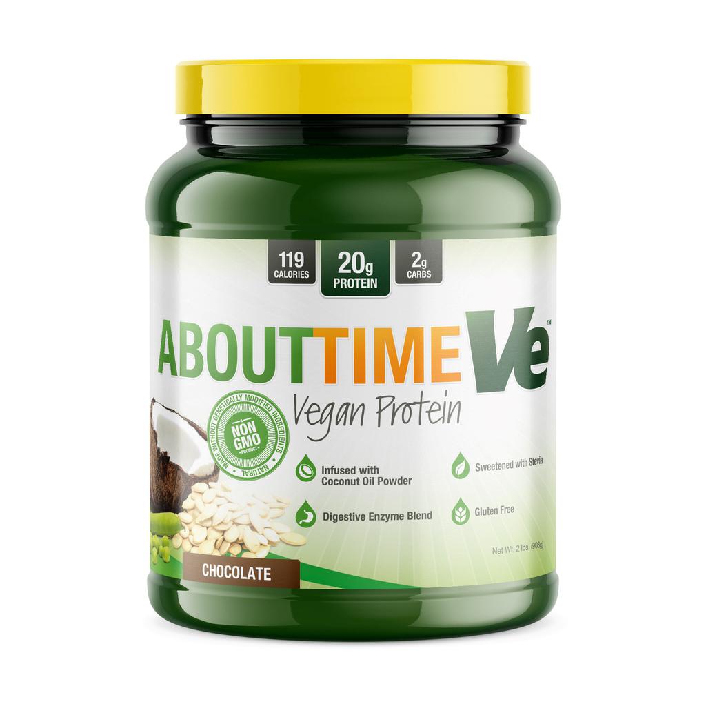 About Time Vé Chocolate Vegan Protein 908 g