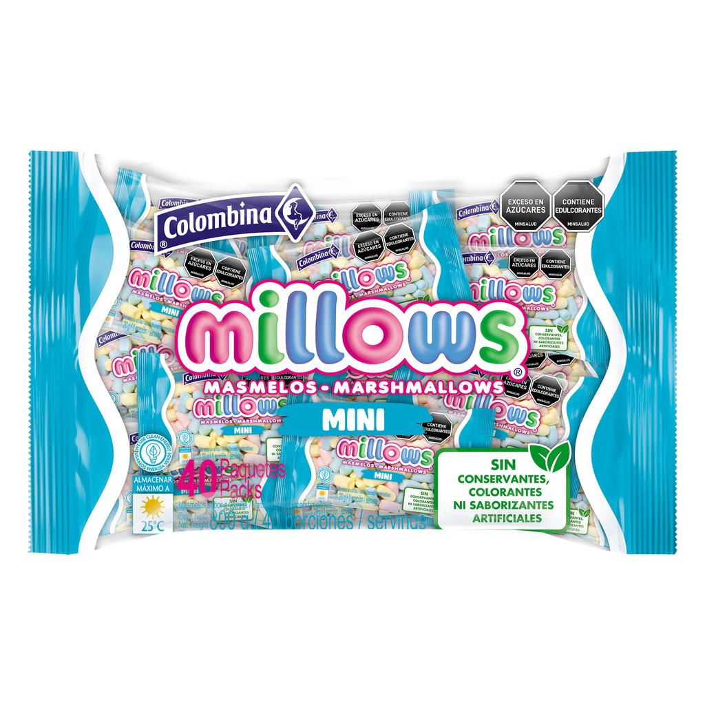 Colombina Millows Mini Marshmallows 40 Units / 20 g Candy