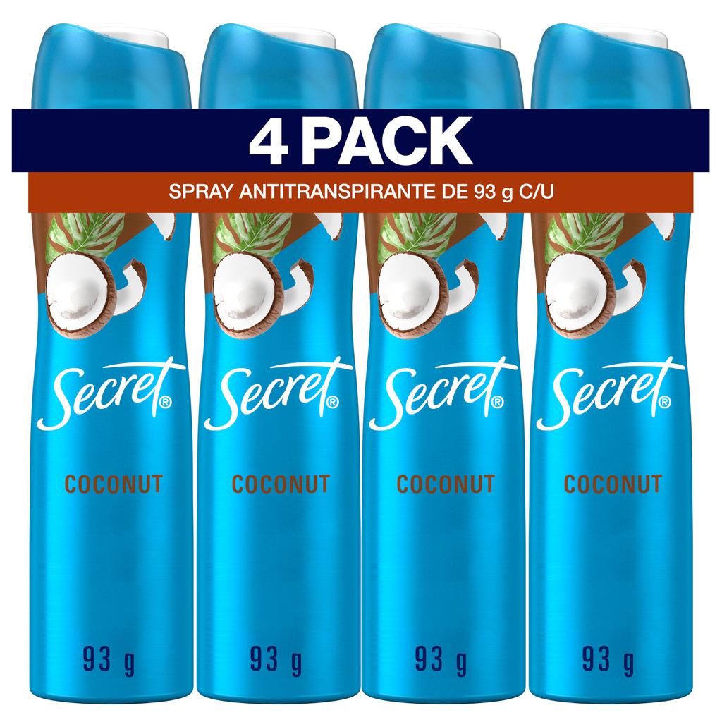 Secret Desodorante en Spray para Mujer Aroma a Coco4 UND