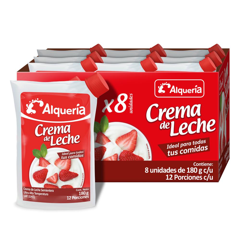 Alquería Crema de Leche 8 Unidades / 180 g / 6.3 oz
