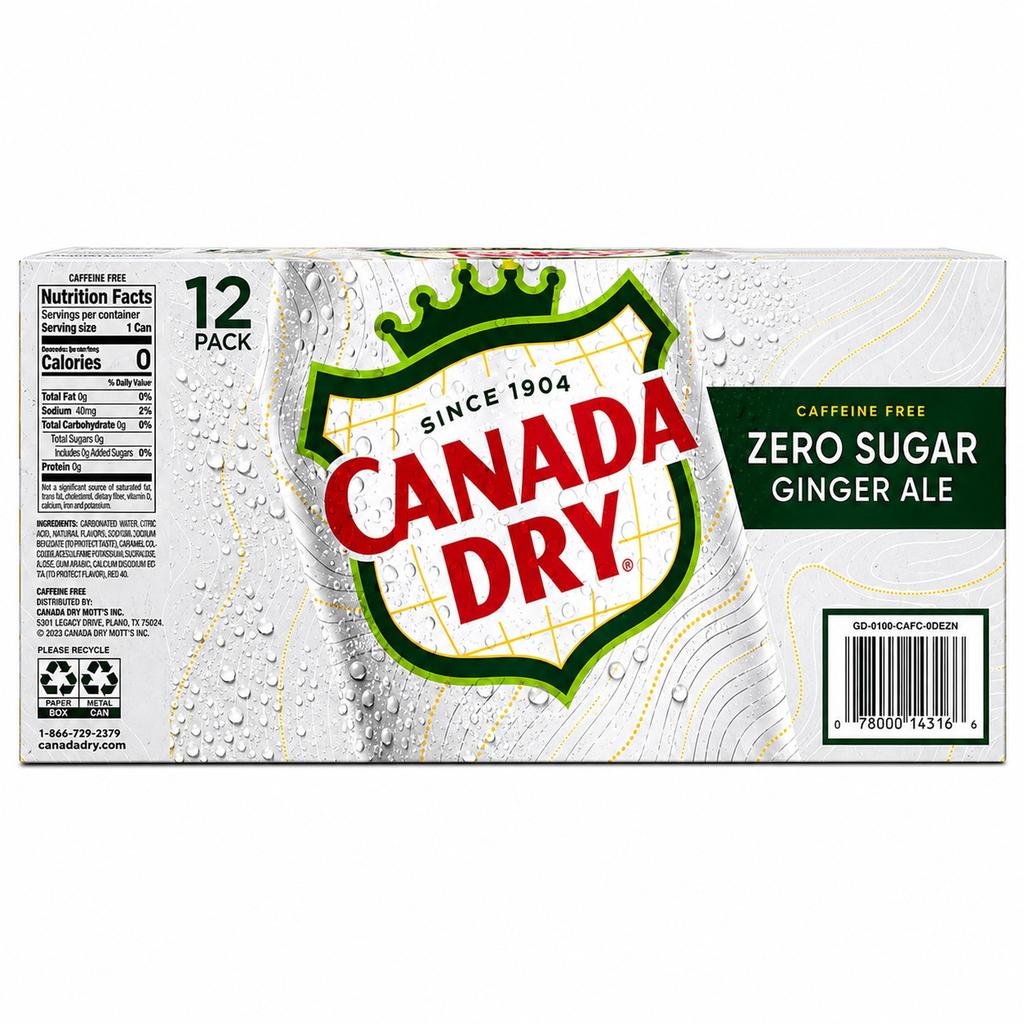 Canada Dry Ginger Ale Zero 12 Unidades / 355 mL Gaseosas