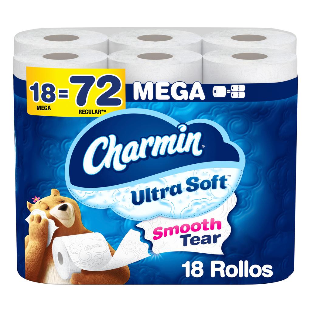 Charmin Ultra Soft Mega Double Sheet Roll Toilet Paper 18 Units / 224 Sheets
