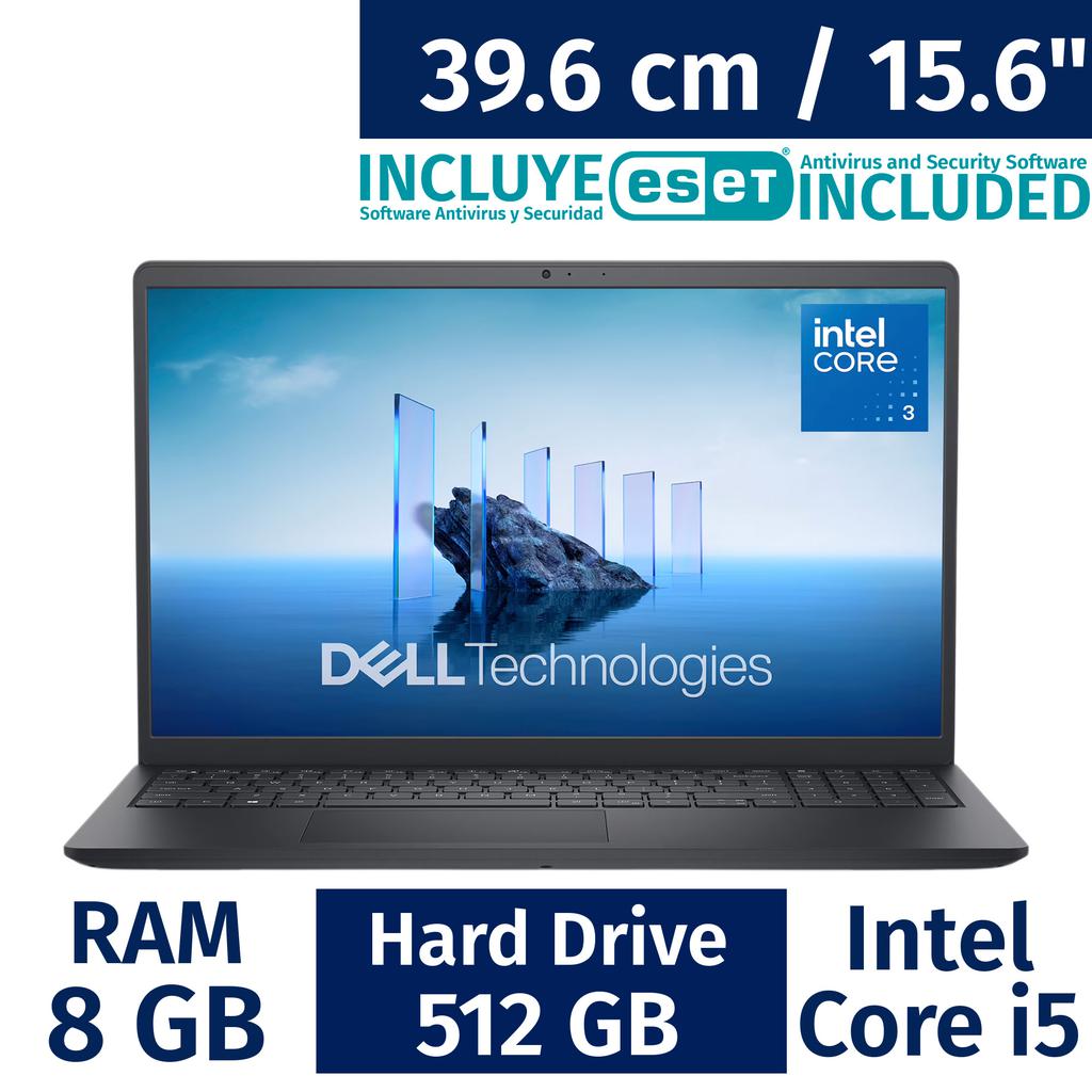 Dell 39.62 cm / 15.6" Portátil Intel Core i5-1334U 8 Gigabytes / 512 Gigabytes LDC15250-5315BLK-PUS + Antivirus ESET