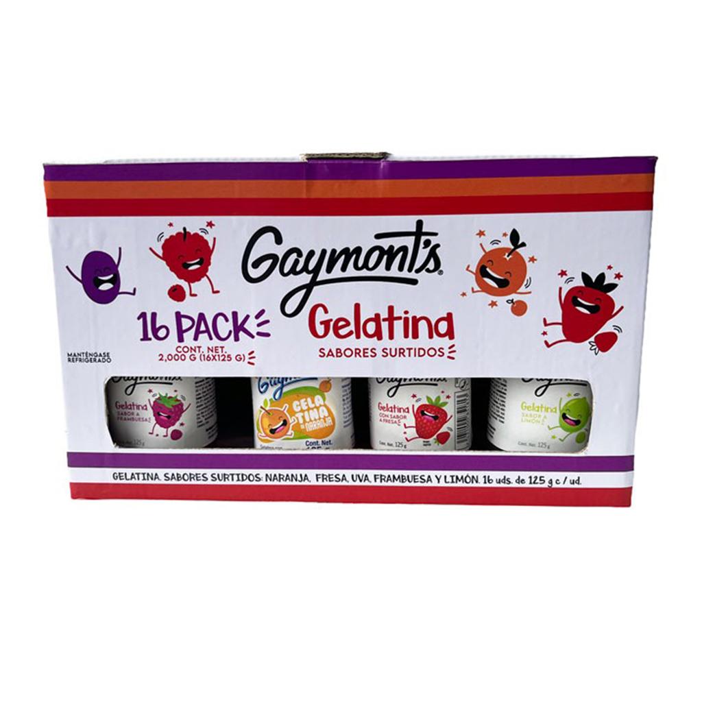 Gaymont Gelatinas Surtidas 16 Unidades / 125 g / 4.4 oz