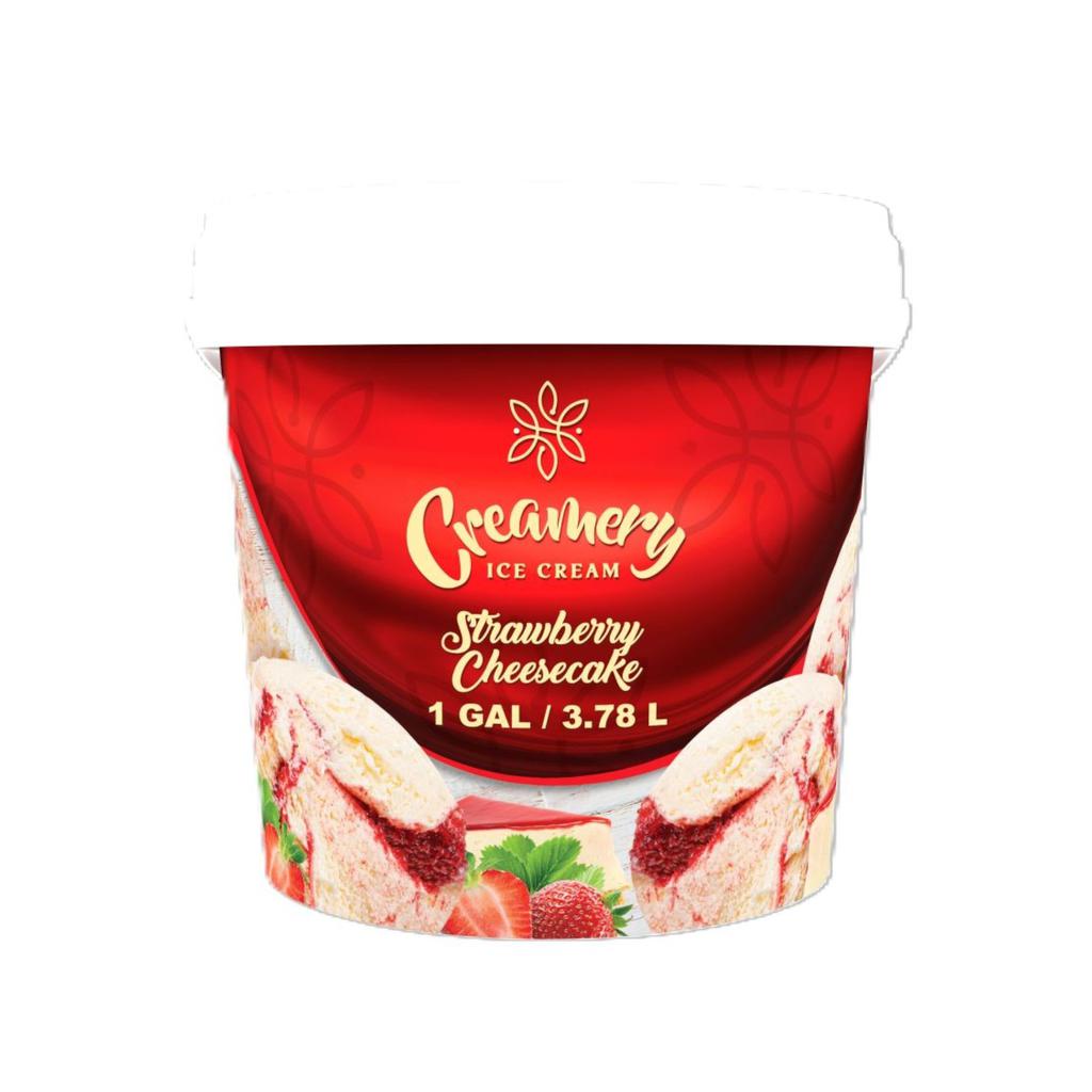 Creamery Novelties Strawberry Cheesecake Ice Cream 3.78 L / 127 oz