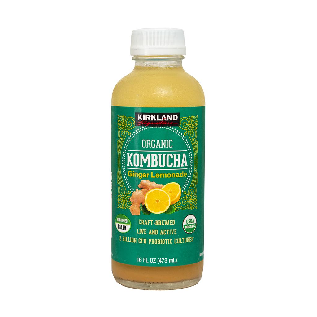 Kirkland Signature Kombucha Orgánica de Limon y Jengibre 8 Unidades / 473 mL / 16 oz