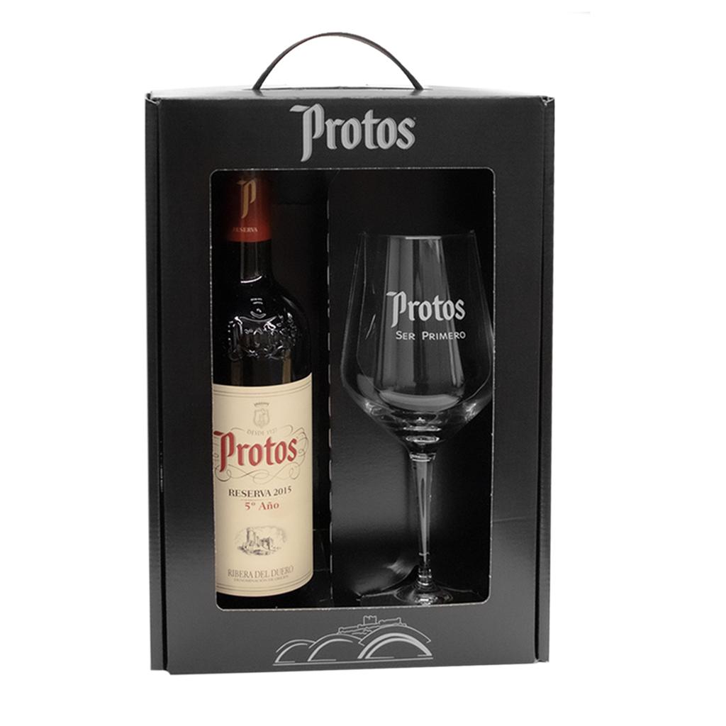 Protos Reserva Vino Tinto Estuche de Regalo + 1 Copa75 CL