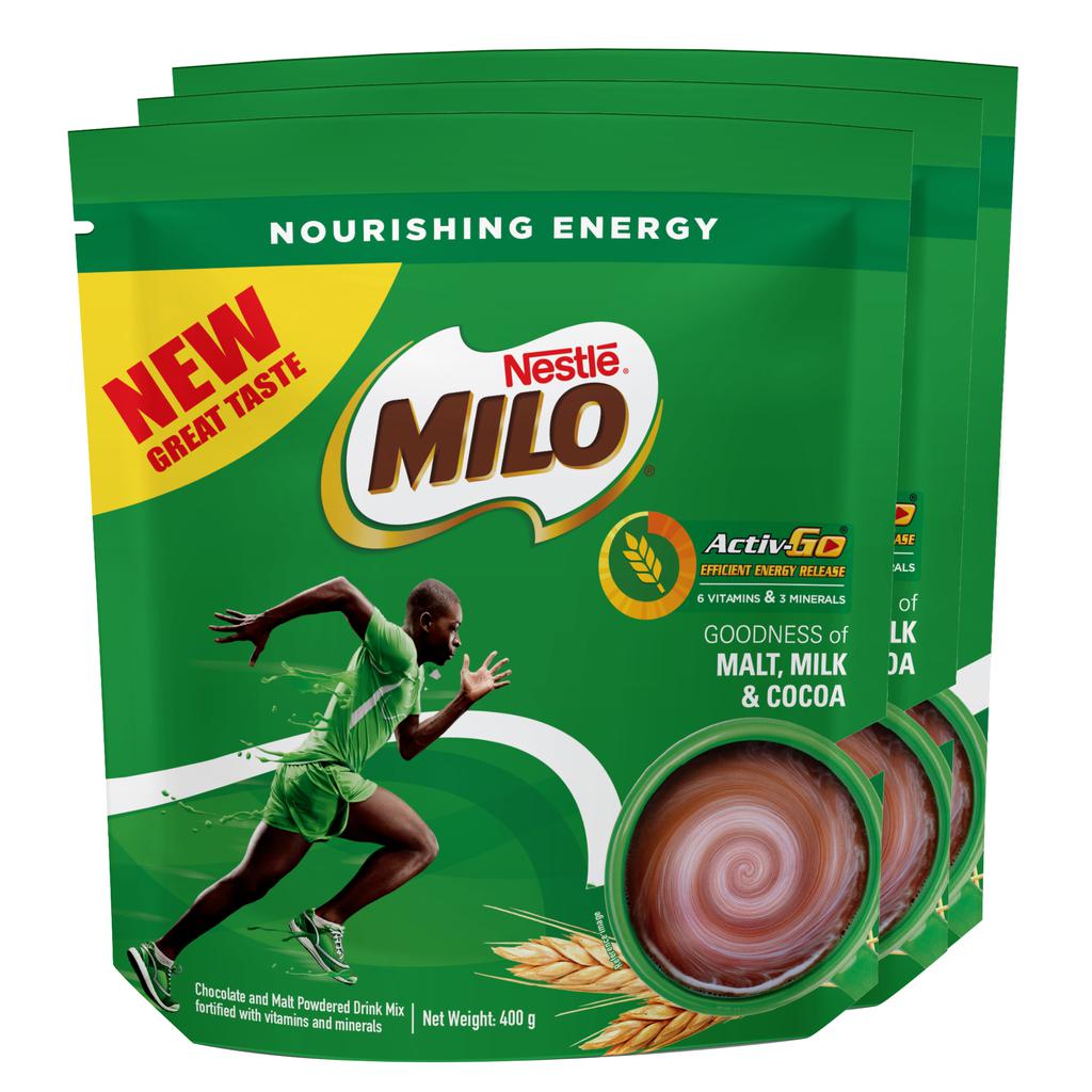 Milo Chocolate Flavored Energy and Nutritional Drink 3 Units / 400