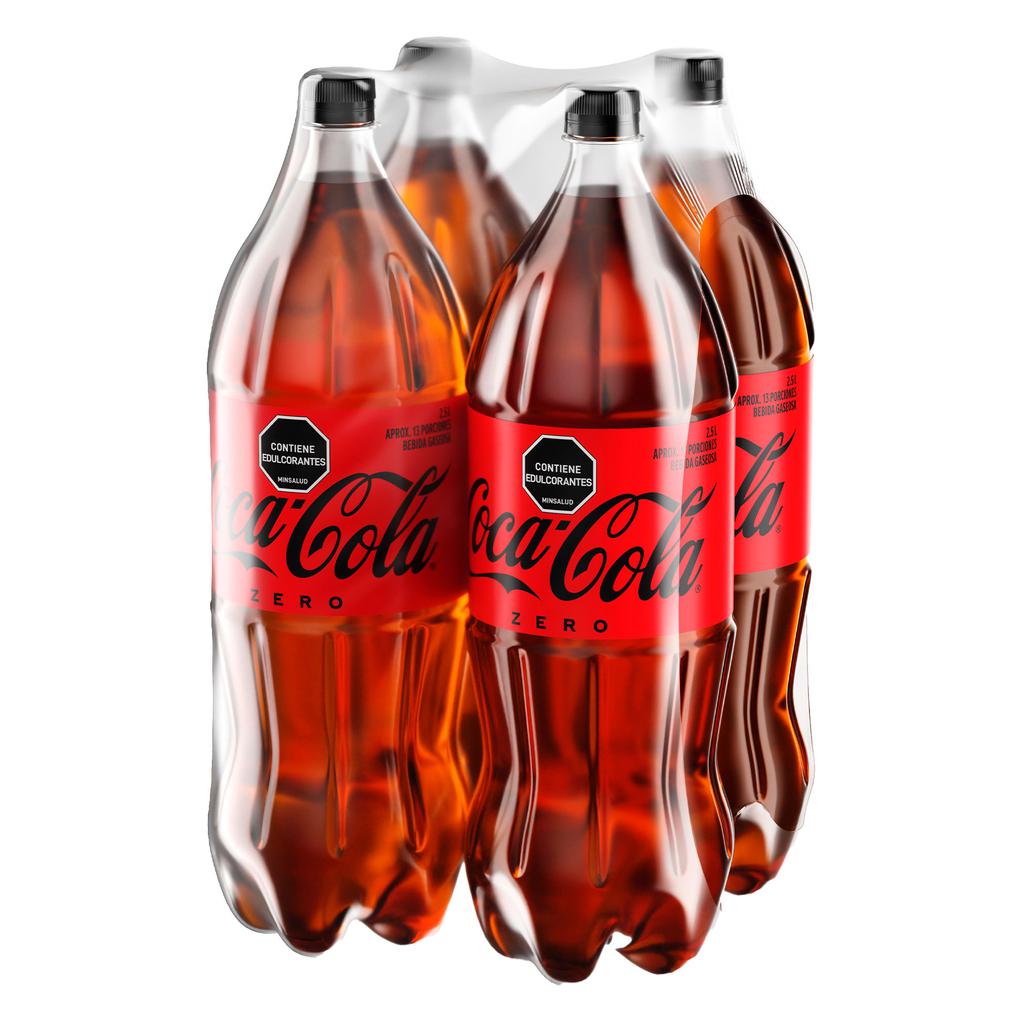 Coke Zero Soda 4 Units / 2.5 lt / 84 oz Soft Drinks | PriceSmart