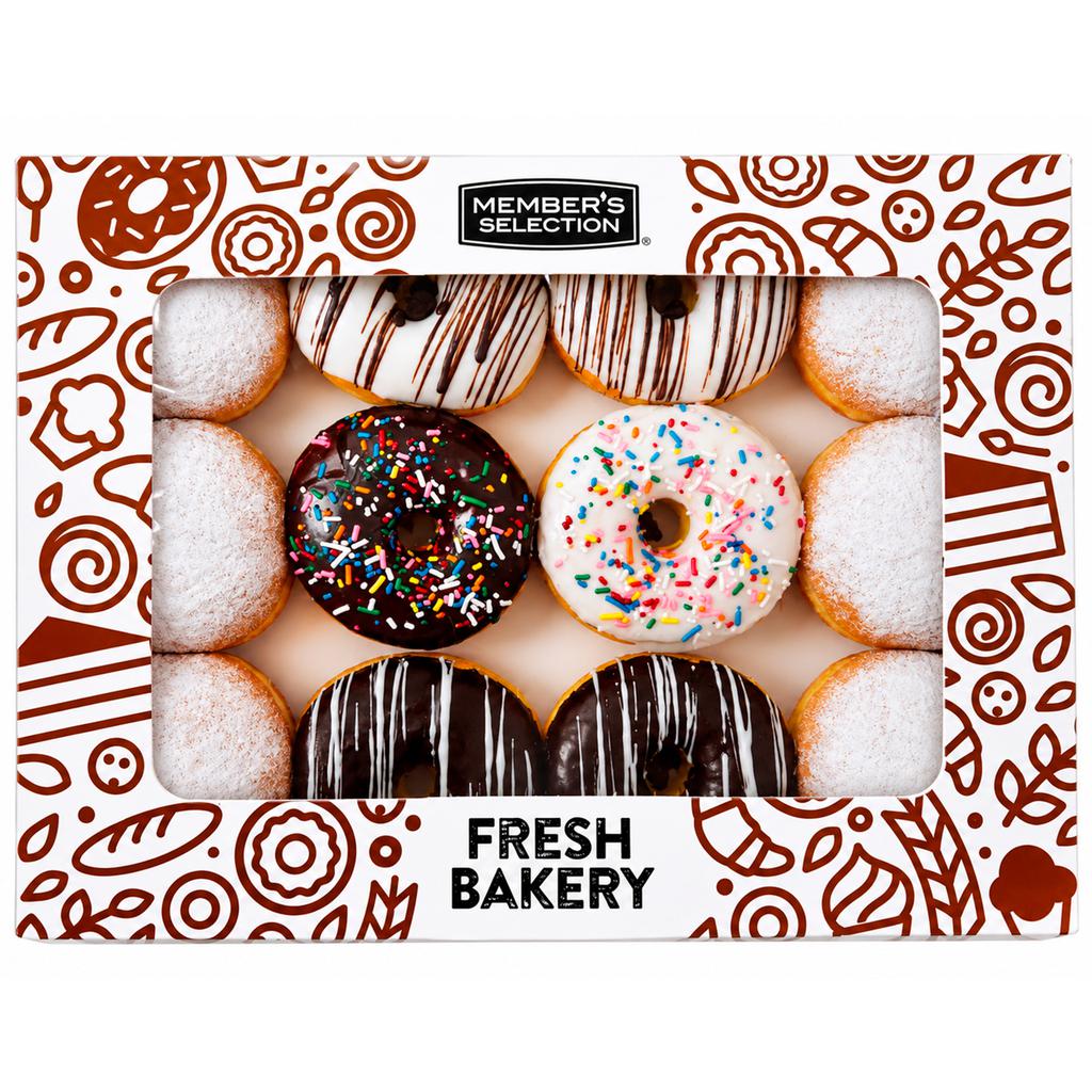 Member's Selection Donas de Sabores Variados Recién Preparadas 12 Unidades