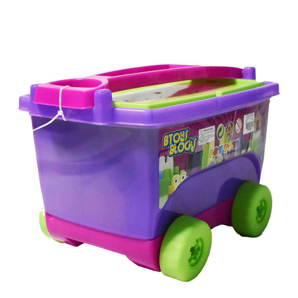 Boy Toys Play and Build Block Wagon 