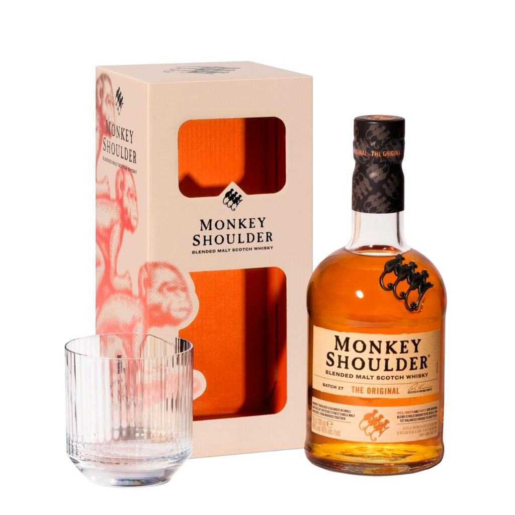 Monkey Shoulder Whisky Escocés de Malta Mezclada 700 mL + Vaso