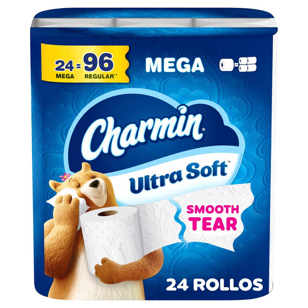 Charmin Ultra Soft Toilet Paper 24 Rolls / 208 Sheets