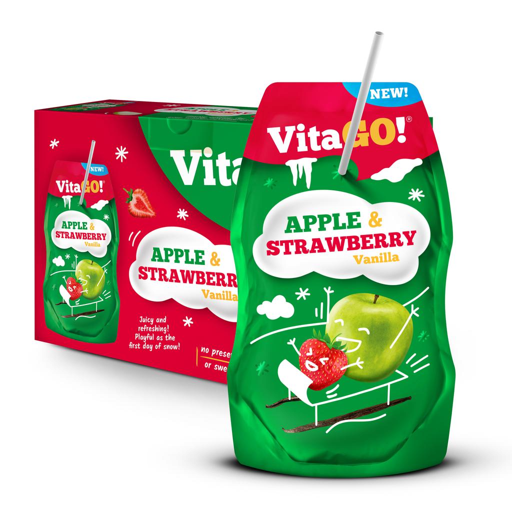 VitaGo Apple, Strawberry and Vanilla Juice 8 Units / 200 mL