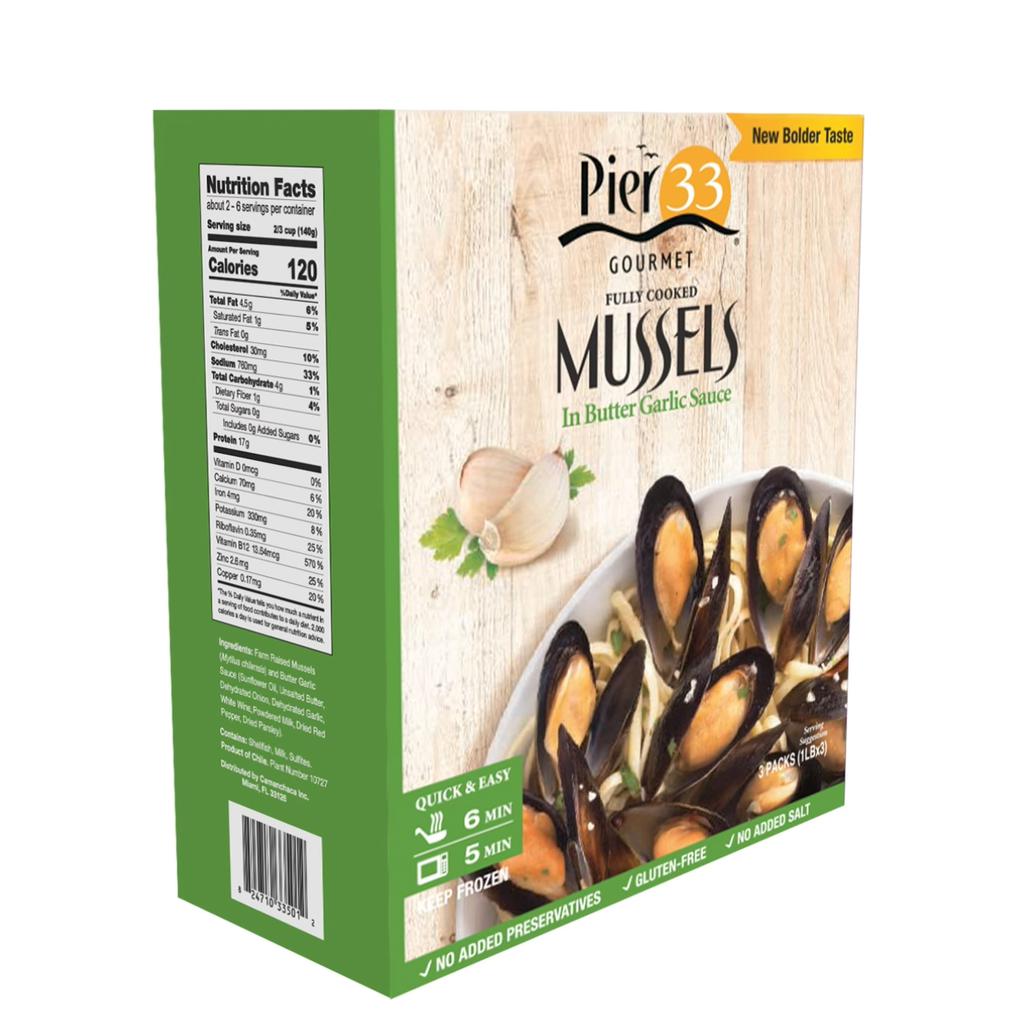 Pier 33 Mussels in Butter and Garlic Sauce 1.36 kg / 3 lb
