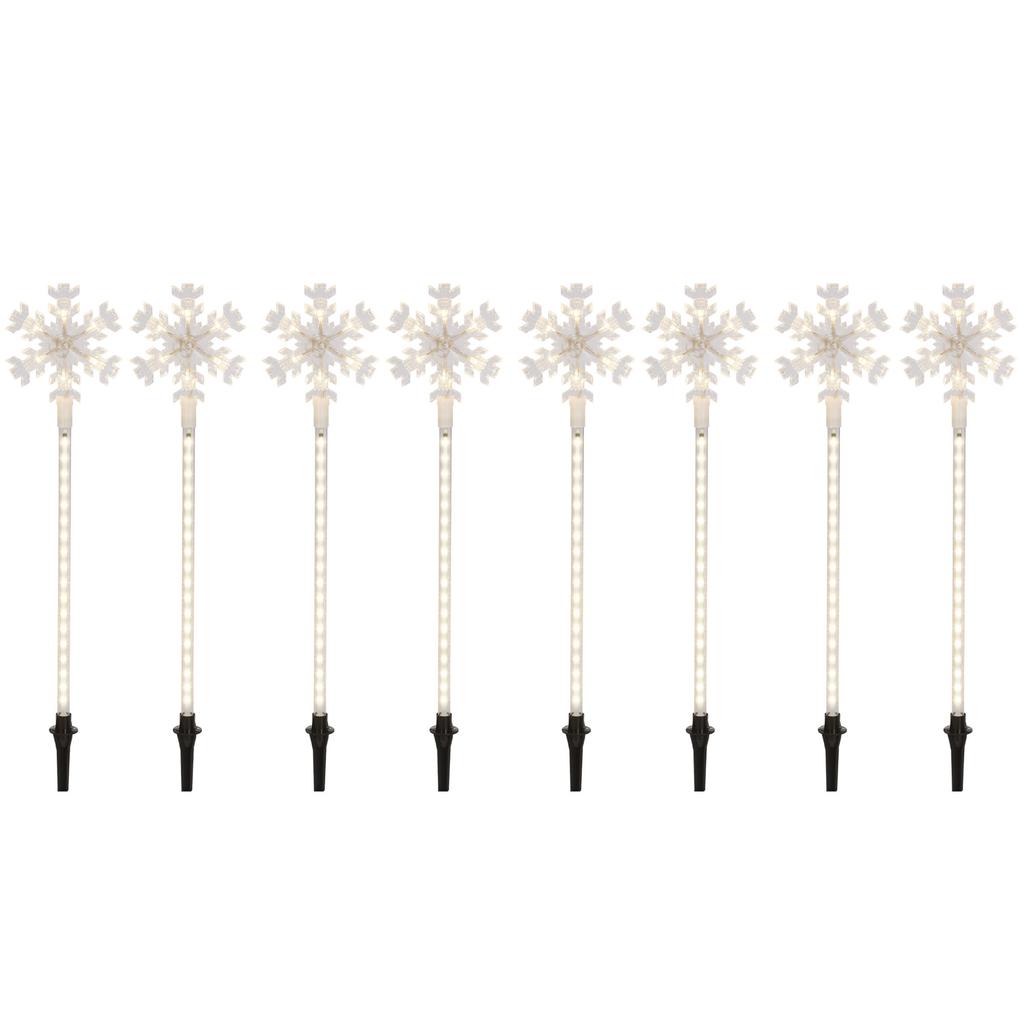 Member's Selection Luces Decorativas de Copos de Nieve para Jardín 8 Unidades