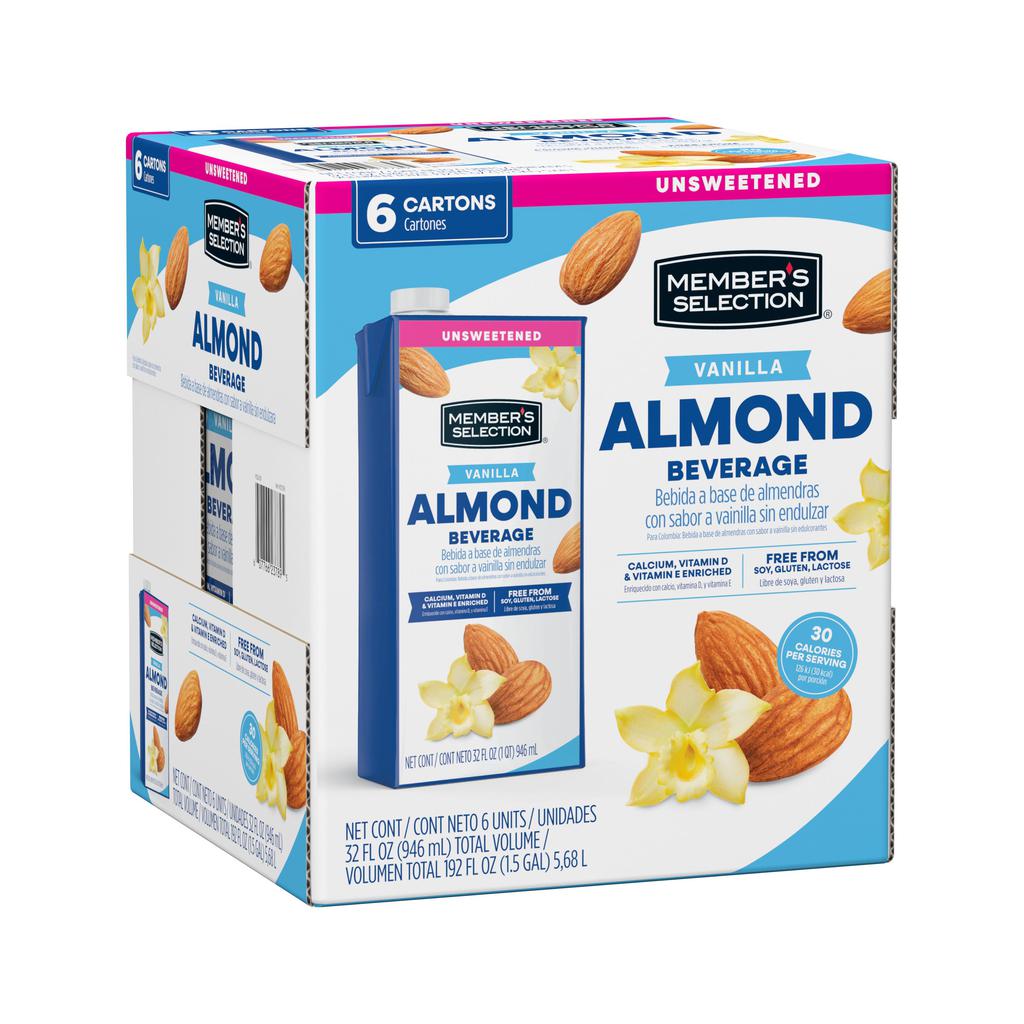 Member's Selection Bebida de Almendra Sin Endulzante 6 Unidades / 946 mL / 32 oz