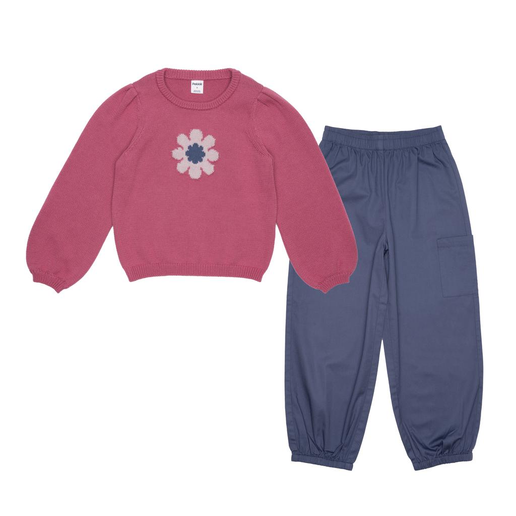 Pekkle Conjunto de Pantalón y Saco para Niña 2 Piezas