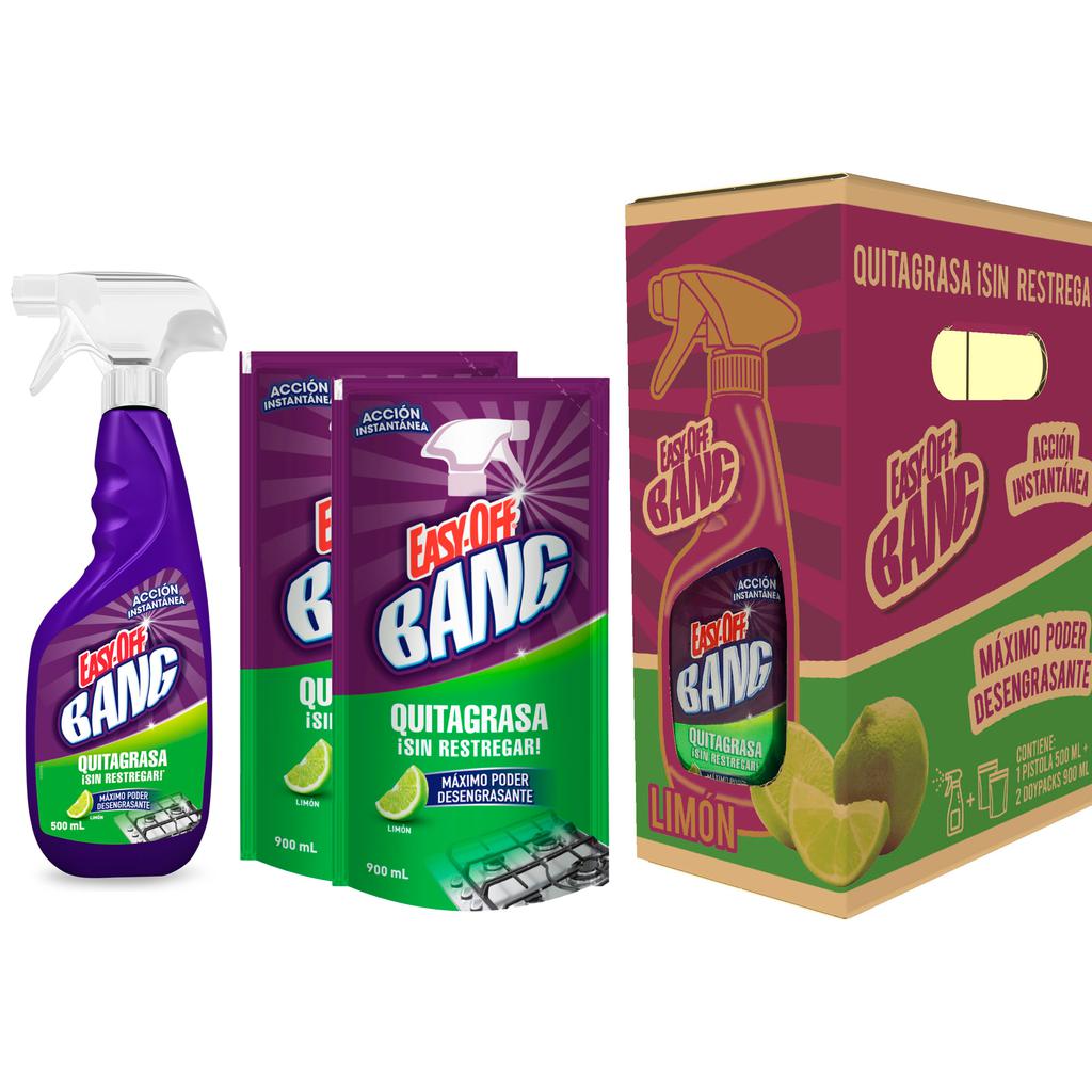 Easy Off Bang Instant Action Lemon Grease Remover 3 Units