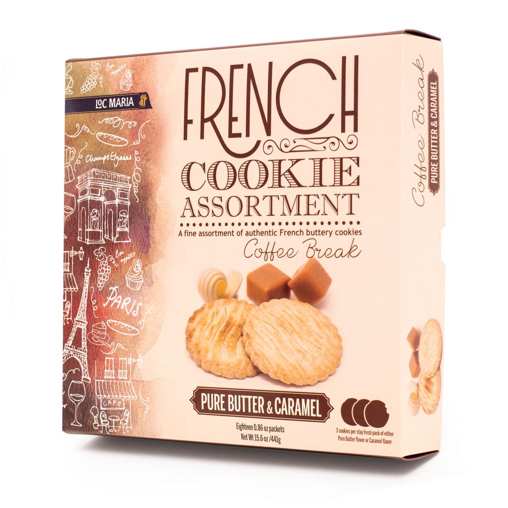 Loc Maria Biscuits Assorted French Cookies Butter and Salted Caramel 441 g / 15.6 oz