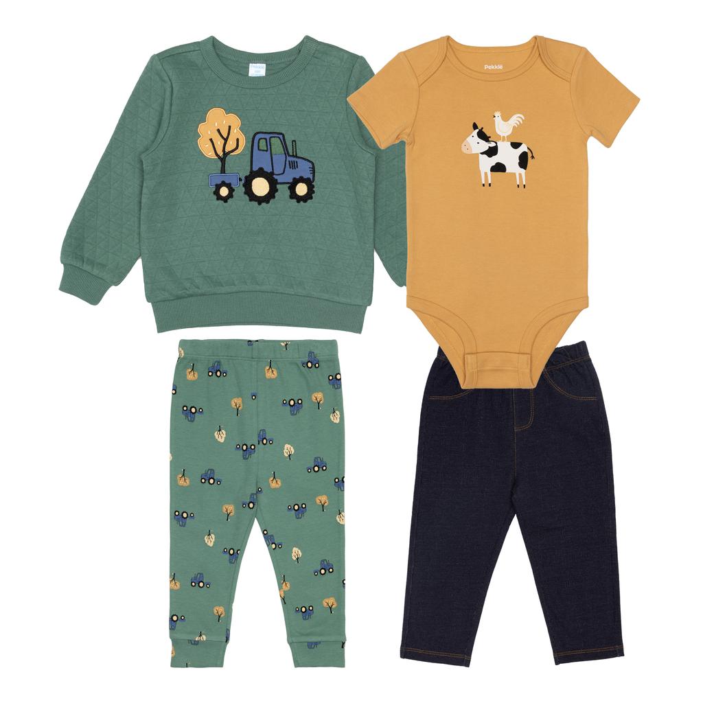 Pekkle Set para Niño 4 Piezas en Algodón