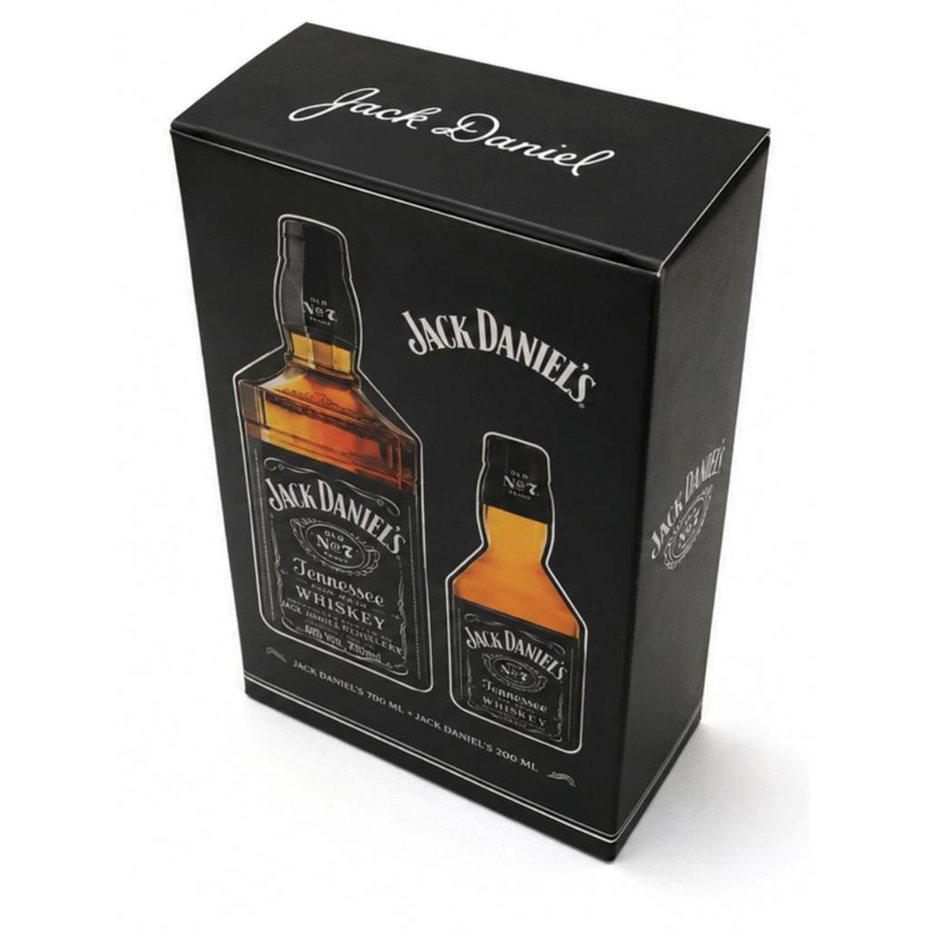 Jack Daniel´s Gift Pack Whisky Tennessee 700 mL + Botella 200 mL