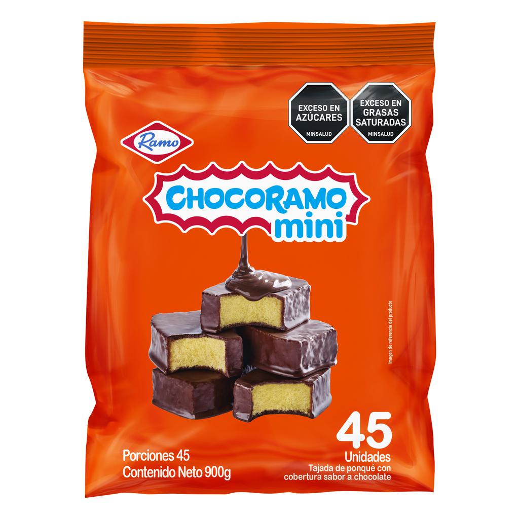 Chocoramo Mini Tajadas de Ponqué Cubiertas de Chocolate 45 Unidades / 20 g