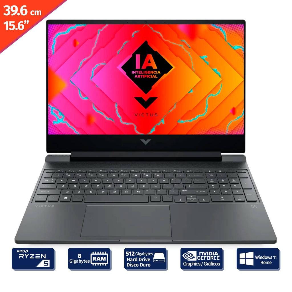 HP 39.62 cm / 15.6" Pulgadas Portátil AMD Ryzen 5 8 Gigabytes / 512 Gigabytes 15-fb2026la