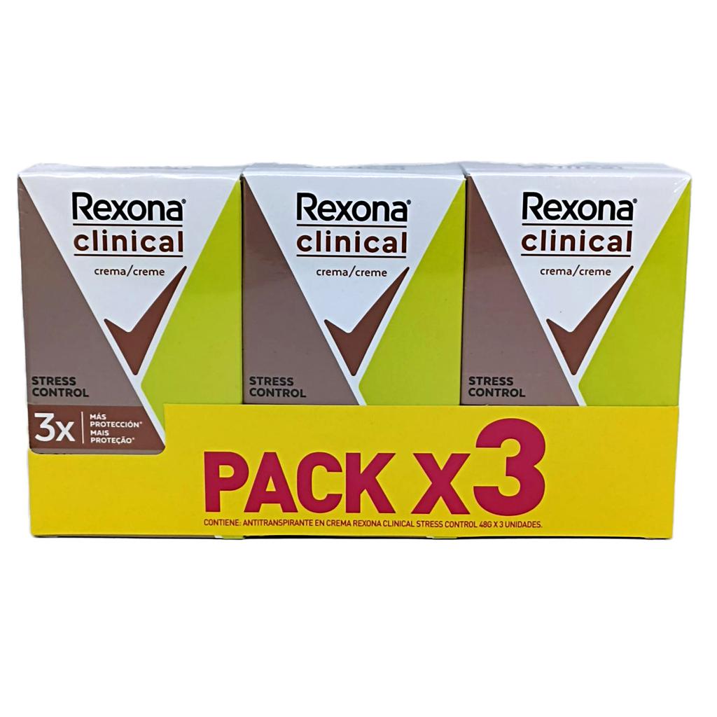 Rexona Clinical Desodorante en Crema 3 Unidades / 48 g / 1.7 oz