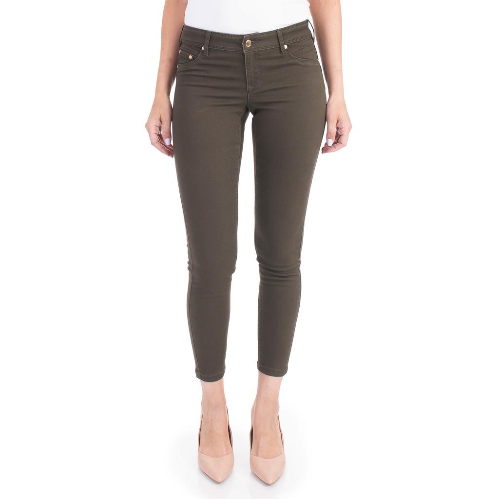 Suko Jeans Olive Color Pants with Shaping Fit for Women