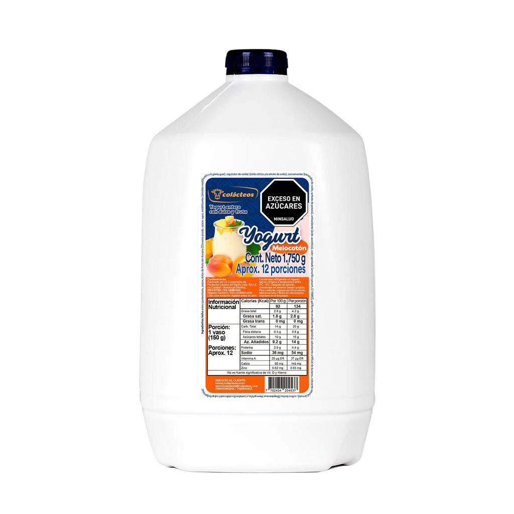 Colácteos Yogurt de Melocotón 4 kg / 8.8 lb