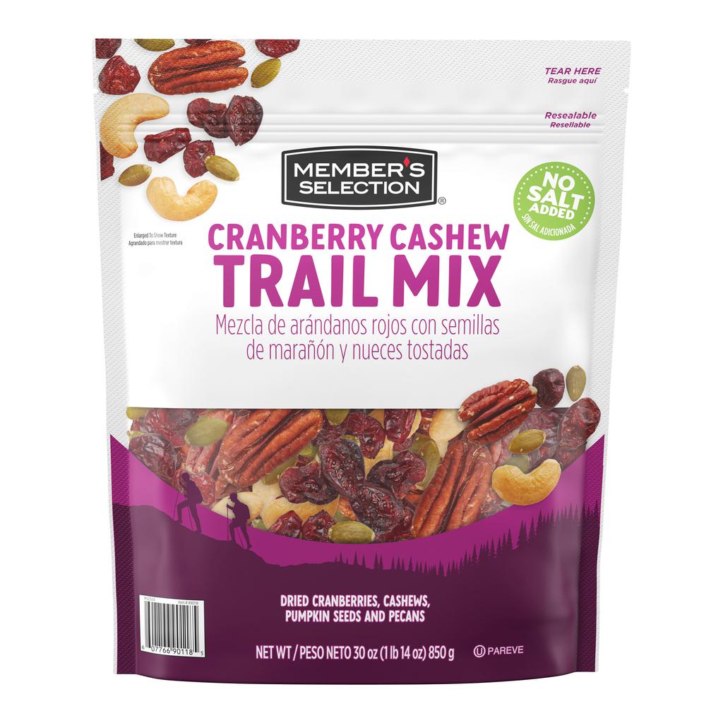 Member's Selection Trail Mix with Cranberries, Cashews, and Walnuts 850 g / 30 oz