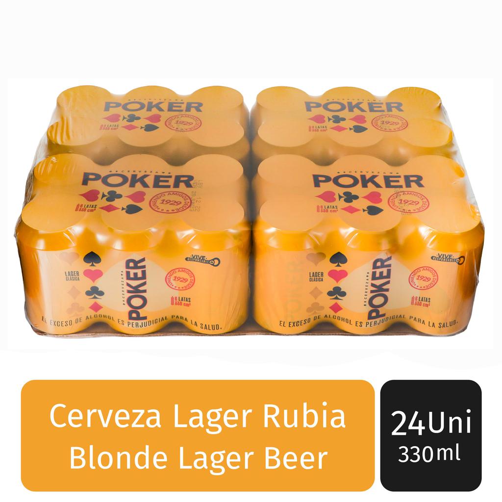 Poker Cerveza 24 Unidades / 330 ml / 11.16 oz