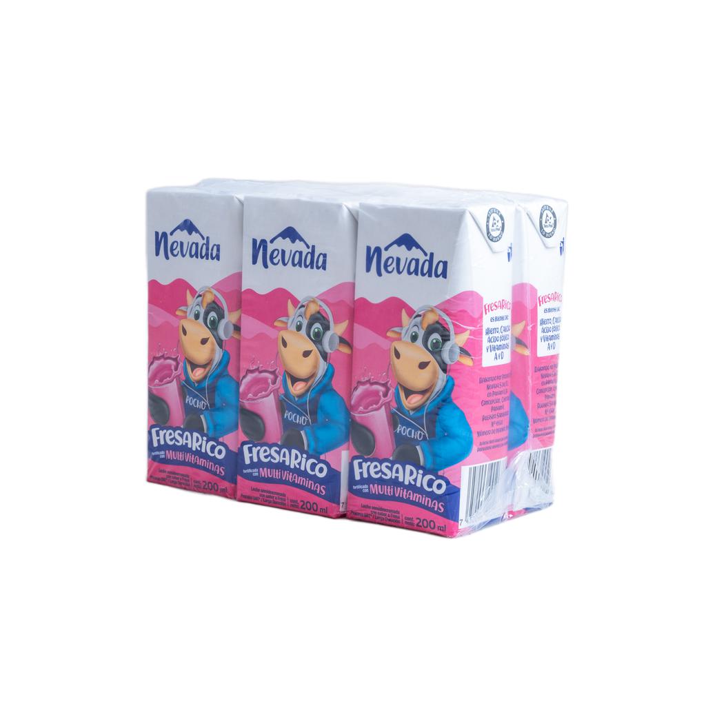 Nevada Leche Saborizada Surtida Fresa, Chocolate y Vainilla 27