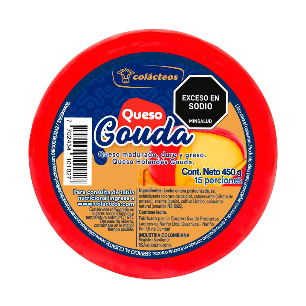 Colácteos Queso Gouda 450 g / 15.8 oz