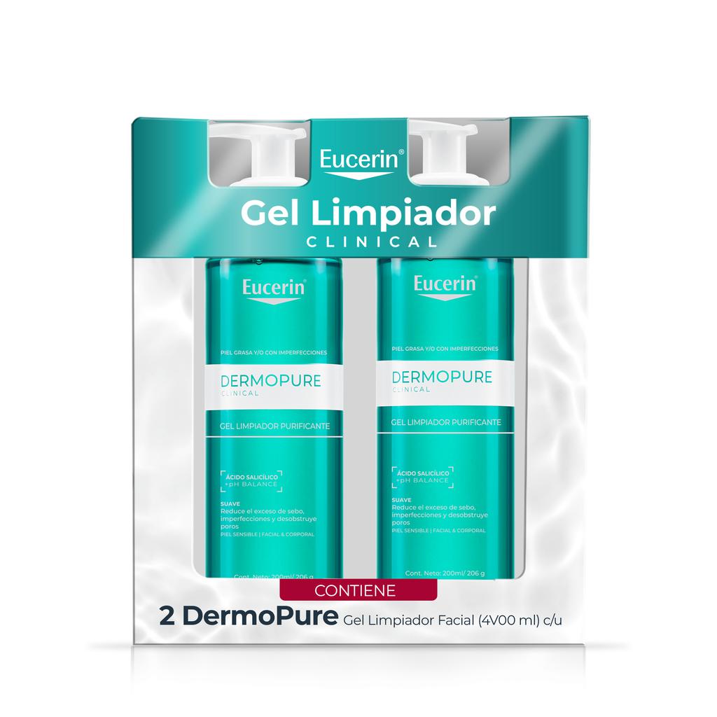 Eucerin Dermo Pure Oil Control Gel Limpiador Facial 2 Unidades
