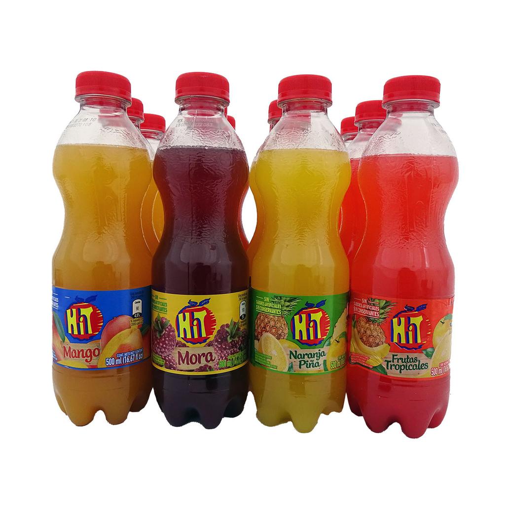 Hit Bebida de Frutas con Jugo en Botella Surtido 12 Unidades / 500 ml